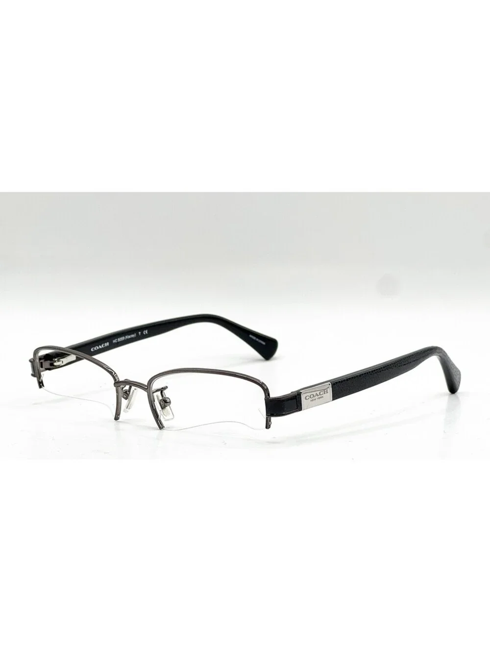 Coach HC 5059 9017 Dark Silver Black Oval Authentic Eyeglass Frames 50-18